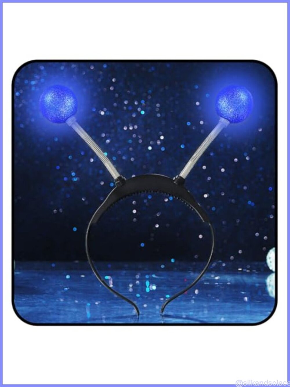 LED Light Up Alien Antenna Headband Costume Hair Accessory Adults